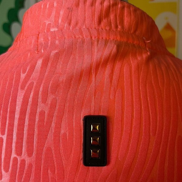 ~RARE ~ JAMIE SADOCK Orange Pink Mock Neck Golf Tennis Polo Halter top - Picture 6 of 10